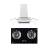 SET เครื่องดูดควันแบบติดผนัง รุ่น TNP HD 90 MA และ เตาแก๊ส 2 หัวเตา แบบฝังเฟอร์นิเจอร์ รุ่น TNP HB 207846 GB