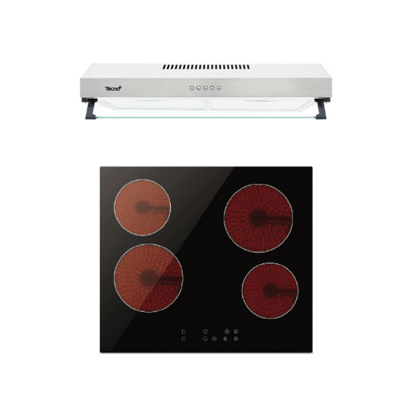 SET เครื่องดูดควันแบบมาตรฐาน รุ่น TNP HDS 6048 MN และ  เตาเซรามิคไฟฟ้า 4 หัวเตา แบบฝังเฟอร์นิเจอร์ รุ่น TNP VT 4060 MN