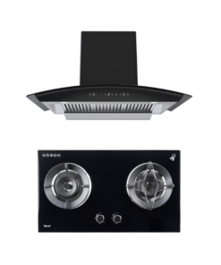 SET เครื่องดูดควันแบบกระโจม รุ่น TNS HD 90 MA/B และ เตาแก๊ส 2 หัวเตา แบบฝังเฟอร์นิเจอร์ รุ่น TNP HB 207846 GB