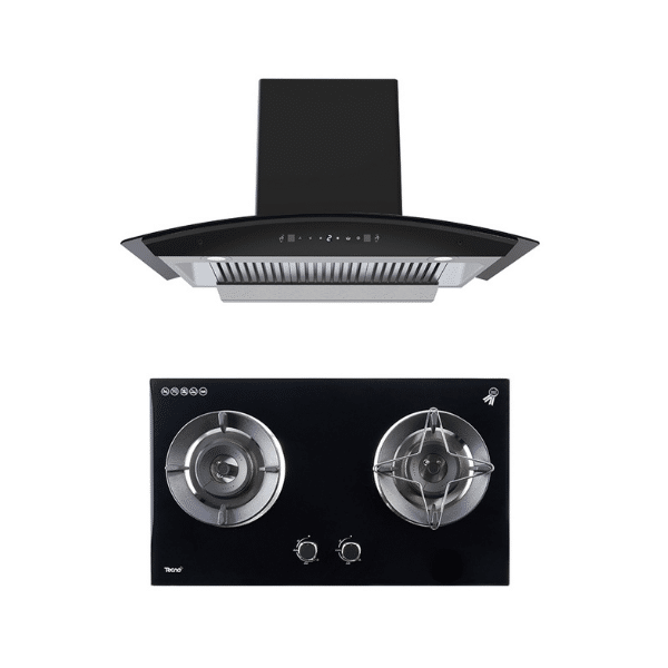 SET เครื่องดูดควันแบบกระโจม รุ่น TNS HD 90 MA/B และ เตาแก๊ส 2 หัวเตา แบบฝังเฟอร์นิเจอร์ รุ่น TNP HB 207846 GB