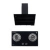 SET เครื่องดูดควันแบบกระโจม รุ่น TNP HD 90 SLOPE B และ เตาแก๊ส 2 หัวเตา รุ่น TNS HB JET GB