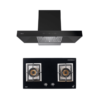 SET เครื่องดูดควันแบบติดผนัง รุ่น TNS HD 90 MC/B และ เตาแก๊ส 2 หัวเตา แบบฝังเฟอร์นิเจอร์ รุ่น TNP HB 2079 GB